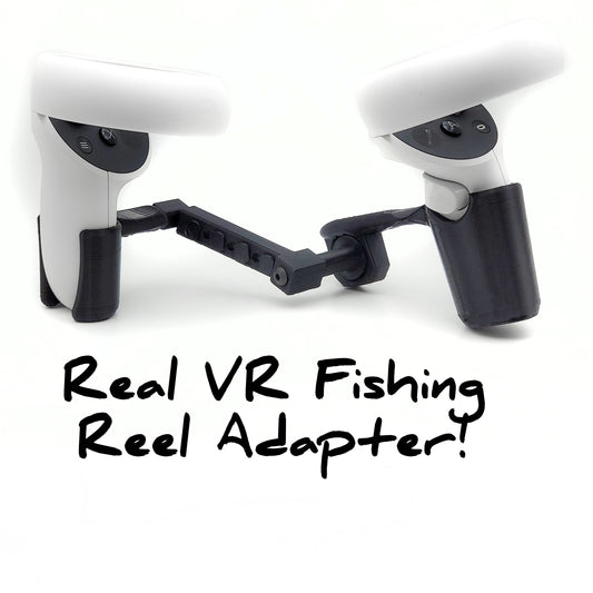 Adaptador de carrete de pesca Meta Quest (¡perfecto para pesca real en realidad virtual!).