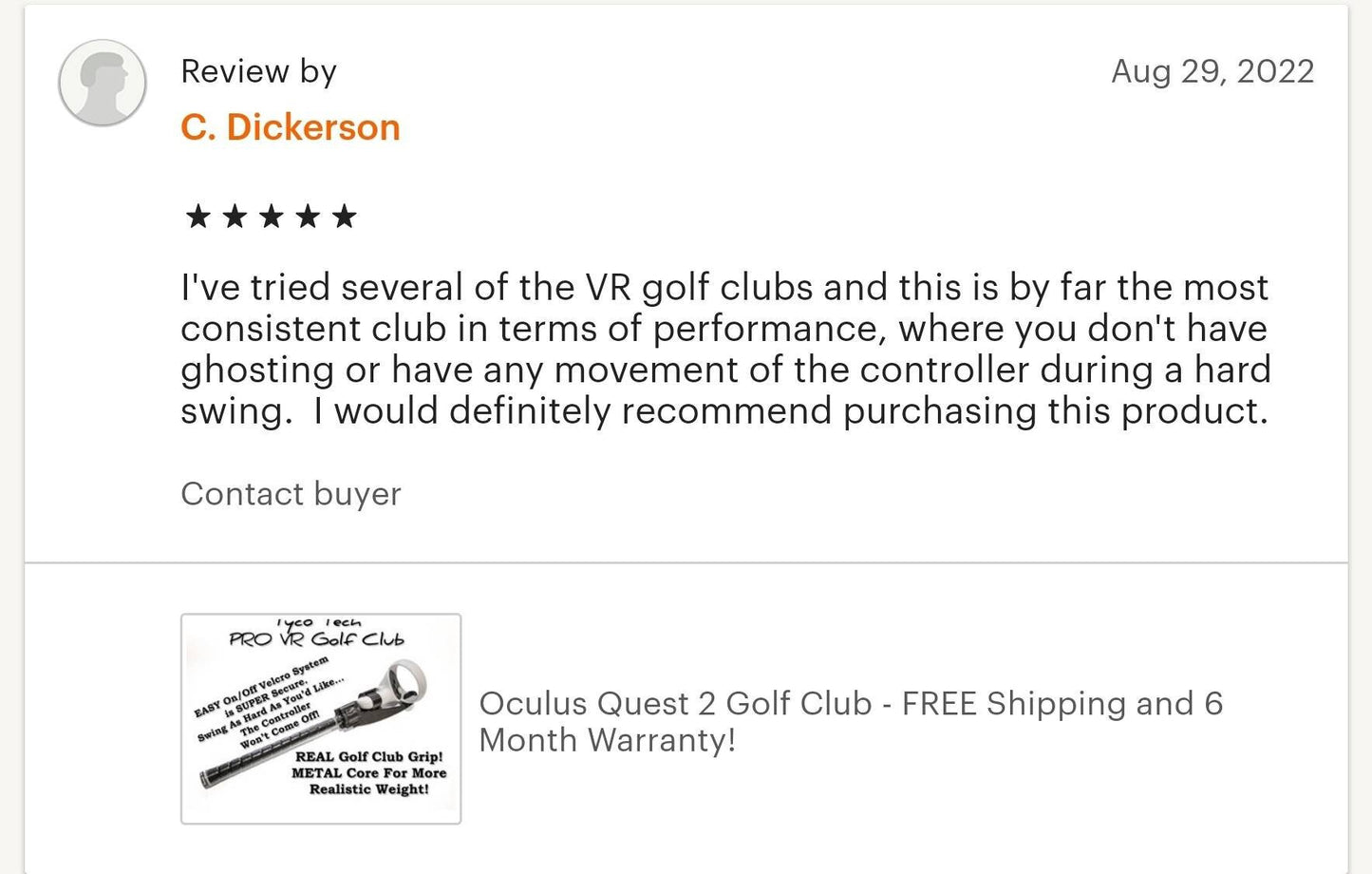 Club de golf Meta Quest 2 y Quest Pro