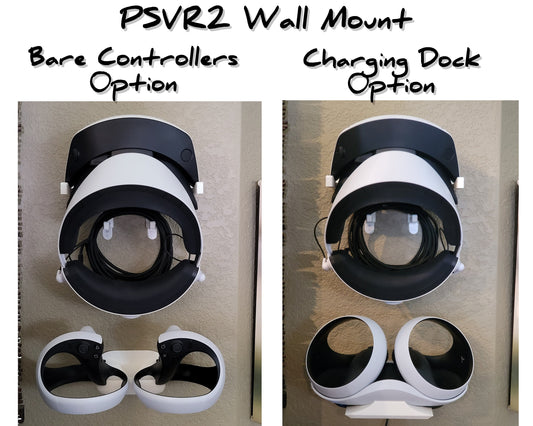 PSVR2 Wall Mount  - No Damage Command Strips or Screw Anchor Versions Available.