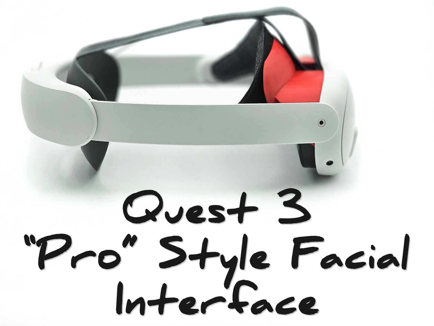 Interfaz facial estilo Meta Quest 3 Pro